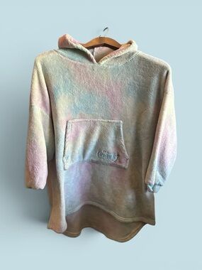 The Comfy Plush Oversized Hoodie - Pastel Tie-Dye Kids Size Used but Cozy Lounge